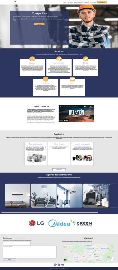 pagina de empresa de aires acondicionados